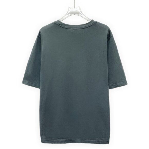 IM0311 Hermes 25 models Eucalyptus green bark embroidered cotton round neck shor - Picture 2 of 8